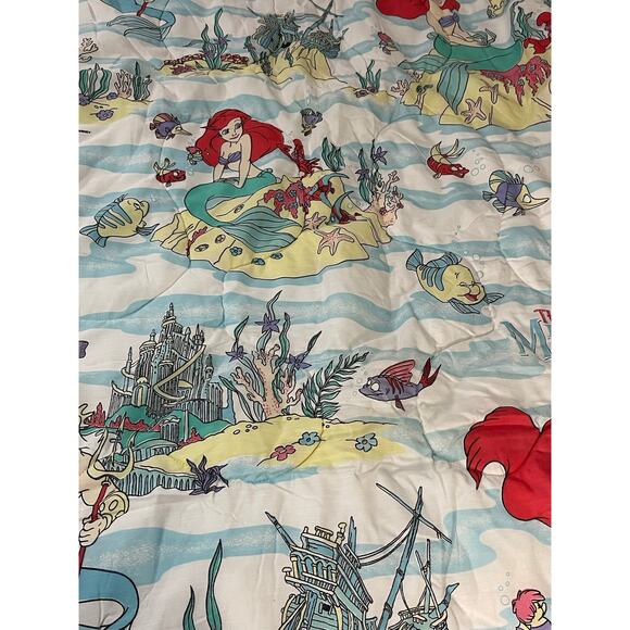 Vintage Disney Little Mermaid Comforter Ariel Twin 90x64 Bedding - Picture 3 of 7